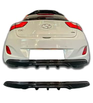 Hyundai i30 Difüzör Parlak Siyah Plastik 2012-2017 Arka-difizör-bodykit-ek-custom-karlık