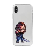 Iphone X ve XS Uyumlu Chucky Tasarımlı Şeffaf Telefon Kılıfı