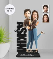 Kişiye Özel İsimli Sevgili Ahşap Eco Biblo -1