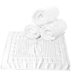 6 Adet Otel Banyo Ayak Havlusu %100 Pamuk 250 Gram 50×70 Cm