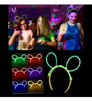 Glow Taç Fosforlu Taç Karışık Renk 12 Adet