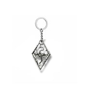 Skyrim Ejderha Logolu Anahtarlık  The Elder Scrolls V Temalı Unisex Oyun Aksesuarı
