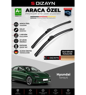 S-Dizayn Hyundai Ioniq 6 Ön Cam Silecek Seti 2022 Üzeri Premium Araca Özel 65-45 Cm A+ Kalite