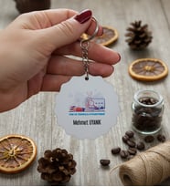 Kişiye Özel Fen ve Teknoloji Öğretmeni Anahtarlık Öğretmenler Günü Hediyesi (Bej)