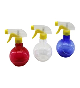 Şeffaf Tombul Boş Sprey Şişesi - 350 ml - Püskürtücü Başlık - Renkli