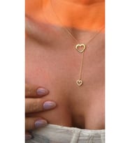 Kalbin İçinden Taşlı Kalbini Geçir 925 Ayar (Gold)