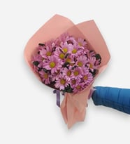 Pembe Papatyalar Çiçek Buketi
