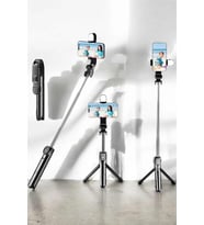 Kablosuz Bluetooth Selfie Çubuğu, 360° Dönebilen Yeni Nesil Tripod