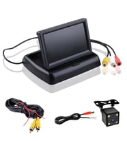 4.3 inç TFT LCD Ekran Araba Monitör + 4 Led gece görüş geri vites  kamera Seti