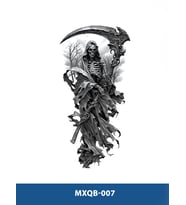 MXQB-007 ORTA BOY ÇAPALI KURUKAFA DESEN GEÇİCİ DÖVME-TATTO