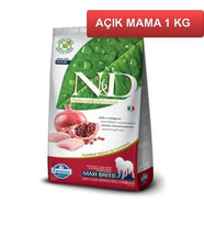 ND Tahılsız Tavuklu Narlı Büyük Irk Maxi Köpek Maması 1 Kg AÇIK