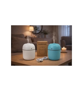 Mini USB Hava Nemlendirici ve Aroma Difüzör, LED Işıklı, Sessiz Kullanım