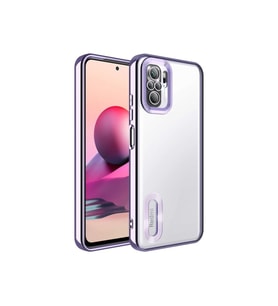 Xiaomi Redmi Note 10S Uyumlu Kılıf Kamera Korumalı Logo Gösteren Zore Omega Kapak