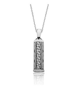 925 Ayar Gümüş Cevşen Dualı Silindir Gümüş Kolye