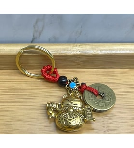 Metal Şans Ve Bereket Kedisi Anahtarlık Alk4464