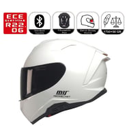 X340 Beyaz Motosiklet Kaskı Spoiler Mod Güneş Vizörlü Full Face Kask