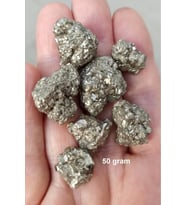 50g Doğal Pirit Taşı Parçalar, Şifa ve Enerji Kaynağı, Dekor ve Hobi