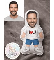 Kişiye Özel ILoveYou Yazılı Şekilli Maskot Yastık