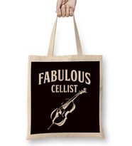 Fabulous Cellist Cello Player Musician Musical Instrument Bez Çanta Uzun Saplı