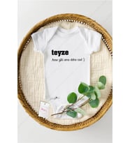 Teyze Anne Gibi ama daha cool Özel Tasarım Bebek Zıbın Pamuklu Çıtçıtlı Body