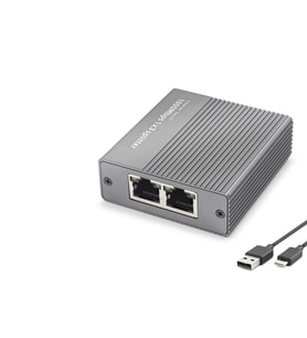 Gigabit Ethernet Switch 4 Port Type C Güç Girişli Gri HDX1413