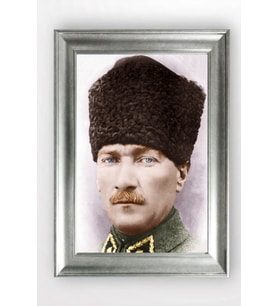 Gümüş Çerçeveli Atatürk Tablo cv610
