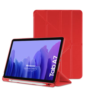 Microsonic Samsung Galaxy Tab A7 10.4" T500 Kılıf Origami Pencil Kırmızı