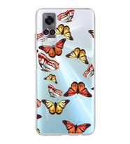 PrintiFy Vivo Y51 2020 ile Uyumlu 1mm Slim Fit Water Color 2 Baskılı Şeffaf  Kılıf