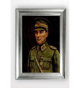 Gümüş Çerçeveli Atatürk Tablo cv668