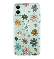 Apple Floral Tasarımlı Şeffaf Telefon Kılıfı