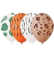 Safari Teması Karışık Renk Latex Balon 10 Adet