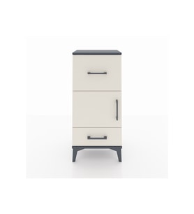 Arges Komodin Tek Raflı 2 Çekmeceli Tek Kapaklı 44x30x96 Antrasit-Aytaşı