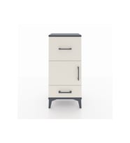 Arges Komodin Tek Raflı 2 Çekmeceli Tek Kapaklı 44x30x96 Antrasit-Aytaşı