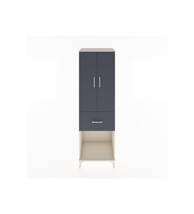 Hyperion Dolap Tek Raflı Tek Çekmeceli Tek Askılı 60x44x195 Aytaşı-Antrasit