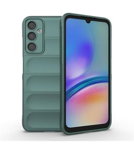 Coverzone Samsung Galaxy A34 İle Uyumlu Kılıf TPU Oyuklu Arka Yüzey Z-Etnik Esnek Silikon Kapak Galaxy A34 için O-tto Prime Silikon Kılıf Koyu Yeşil