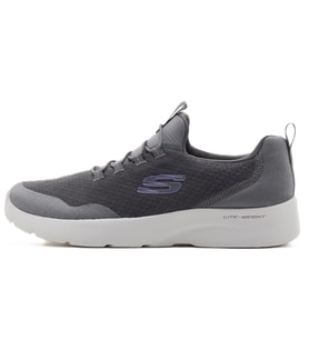 Skechers Dynamight 2.0 Real Smooth Memory Foam Womens Sneaker Hafızalı Taban Lastik Bağcıklı Kadın Günlük Ayakkabı Gri