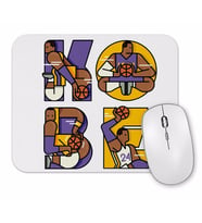 Kobe Bryant Tribute Typography Mouse Pad