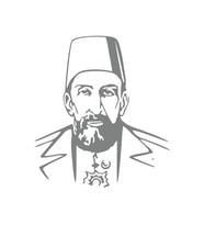 2.Abdülhamit Silüet Sticker 17x17 Cm Gri