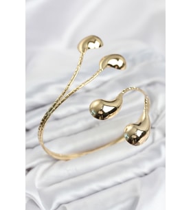 Pazu Bileklik Gold Renk Pirinç Damla Model TJ-BB8564