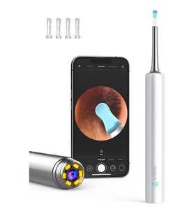 T5 3MP Kamera 3.5MM Lens Şarjlı Wıfı Görüntülü Kulak Temizleyici Beyaz Renk