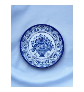 Dekoratif Duvar Tabağı Duvar Süsü Mavi Tabak Blue Blanc Tabak No:43