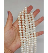 İnci Dizi Beyaz Royal Quality 7*9mm (53324)