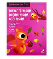 3 Yaş Dikkat Ediyorum Düşünüyorum Çözüyorum Erdem Yayınları