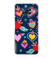 PrintiFy Xiaomi Poco X3 Pro ile Uyumlu 1mm Slim Fit Retro Renkler 3 Baskılı Şeffaf  Kılıf