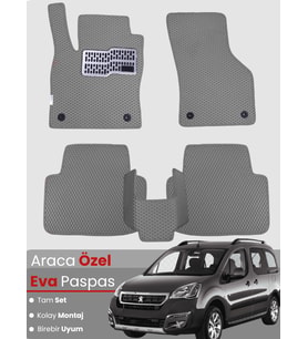 PEUGEOT PARTNER (2008-2018) Uyumlu EVA Paspas Tam Set–Araca Özel,Oto Paspas