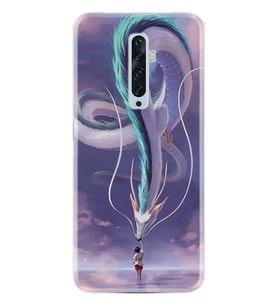 Oppo Reno 2Z 4 Lite 4 Pro 5 6 7 A31 Kılıf Desemli Silikon Kız ve Ejderha 1742