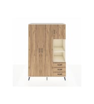 Hyperion Gardrop 5 Raflı 3 Çekmeceli Tek Askılı 132x44x195 Aytaşı-Çam