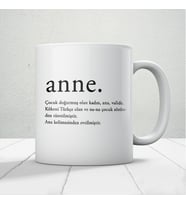 Anne Kelime Anlamı Baskılı Anneler Günü Hediyelik Kupa