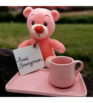 Pembe Ayıcık Ve Kahve Seti