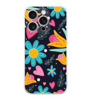 PrintiFy iPhone 15 Pro Max ile Uyumlu Retro Color 1  Kamera Korumalı Şeffaf  Kılıf